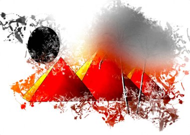 Afrikalı etnik retro-klasik illüstrasyon