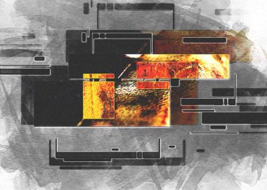 soyut renk tasarımı sanat illüstrasyonu