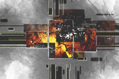 soyut renk tasarımı sanat illüstrasyonu