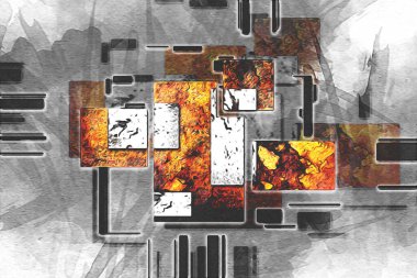 soyut renk tasarımı sanat illüstrasyonu