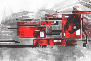 soyut renk tasarımı sanat illüstrasyonu