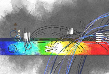 soyut renk tasarımı sanat illüstrasyonu