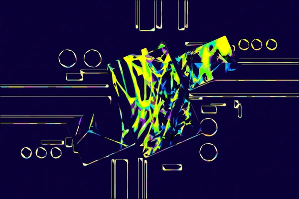 Абстрактний Дизайн Кольору Художня Ілюстрація — стокове фото