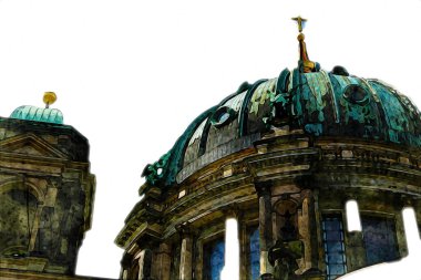 Berlin sanat eskizi çizimi eğlenceli tasarım antika retro