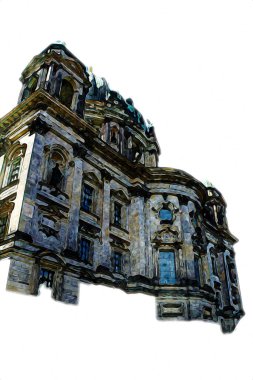 Berlin sanat eskizi çizimi eğlenceli tasarım antika retro