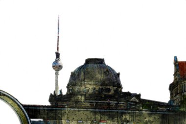 Berlin sanat eskizi çizimi eğlenceli tasarım antika retro