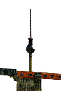 Berlin sanat eskizi çizimi eğlenceli tasarım antika retro