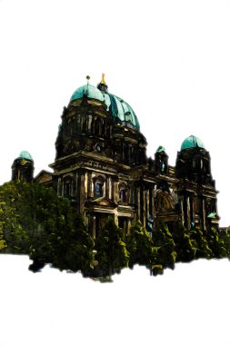 Berlin sanat eskizi çizimi eğlenceli tasarım antika retro