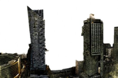 Varşova şehir manzarası dış sanat çizimi çizimi