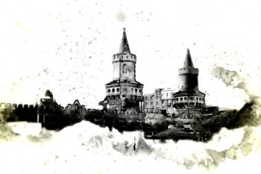 Berlin sanat eskizi çizimi eğlenceli tasarım antika retro