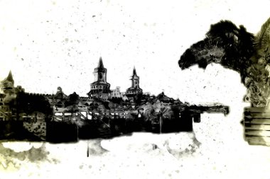 Berlin sanat eskizi çizimi eğlenceli tasarım antika retro