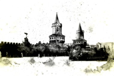 Berlin sanat eskizi çizimi eğlenceli tasarım antika retro