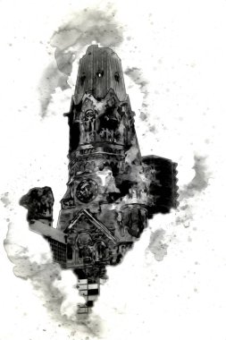 Berlin sanat eskizi çizimi eğlenceli tasarım antika retro