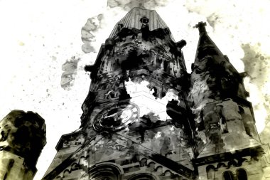 Berlin sanat eskizi çizimi eğlenceli tasarım antika retro