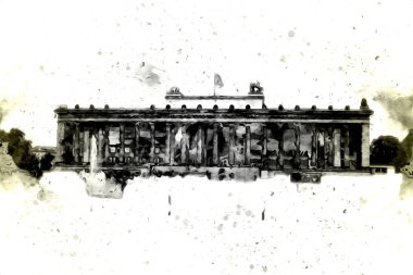 Berlin sanat eskizi çizimi eğlenceli tasarım antika retro