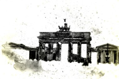 Berlin sanat eskizi çizimi eğlenceli tasarım antika retro