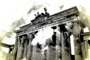 Berlin sanat eskizi çizimi eğlenceli tasarım antika retro