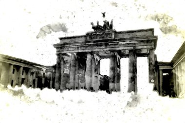 Berlin sanat eskizi çizimi eğlenceli tasarım antika retro