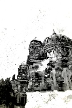 Berlin sanat eskizi çizimi eğlenceli tasarım antika retro