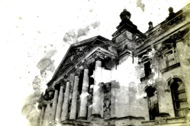 Berlin sanat eskizi çizimi eğlenceli tasarım antika retro