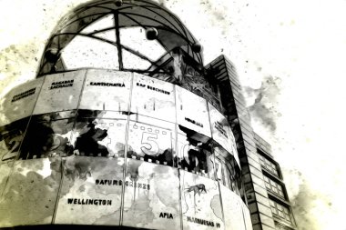 Berlin sanat eskizi çizimi eğlenceli tasarım antika retro