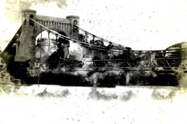 Wroclaw City Poland antika sanat eskizi çizimi