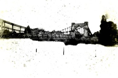 Wroclaw City Poland antika sanat eskizi çizimi