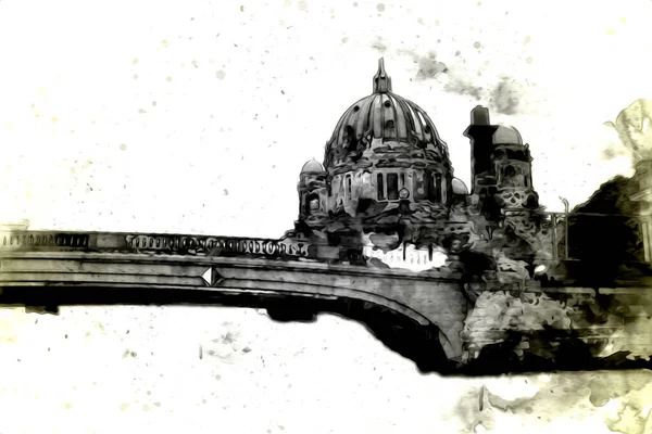 Berlin sanat eskizi çizimi eğlenceli tasarım antika retro