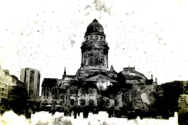 Berlin sanat eskizi çizimi eğlenceli tasarım antika retro