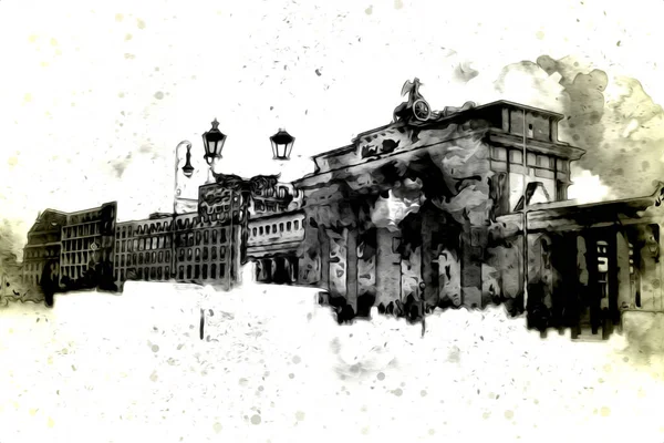 Berlin sanat eskizi çizimi eğlenceli tasarım antika retro