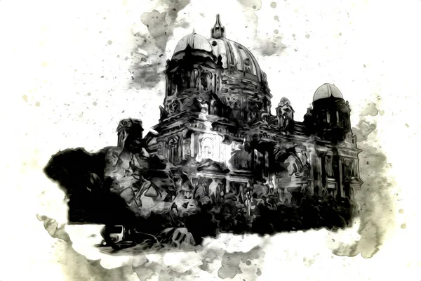 Berlin sanat eskizi çizimi eğlenceli tasarım antika retro