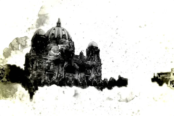 Berlin sanat eskizi çizimi eğlenceli tasarım antika retro