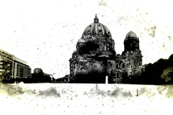 Berlin sanat eskizi çizimi eğlenceli tasarım antika retro