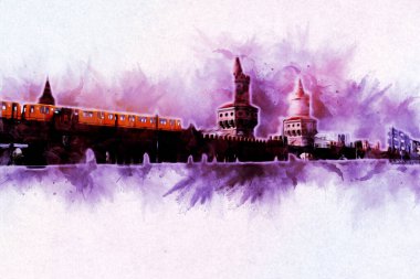 Berlin sanat eskizi çizimi eğlenceli tasarım antika retro