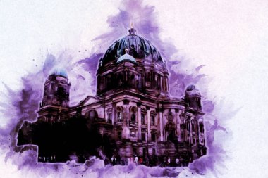 Berlin sanat eskizi çizimi eğlenceli tasarım antika retro