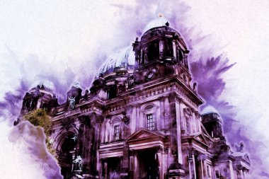 Berlin sanat eskizi çizimi eğlenceli tasarım antika retro