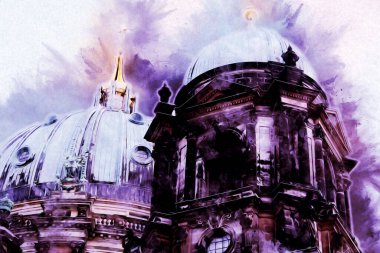 Berlin sanat eskizi çizimi eğlenceli tasarım antika retro