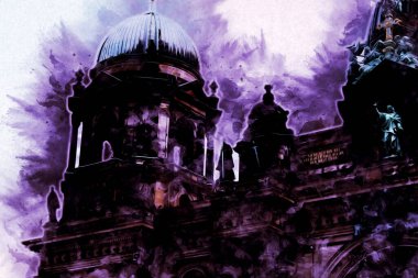 Berlin sanat eskizi çizimi eğlenceli tasarım antika retro