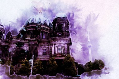 Berlin sanat eskizi çizimi eğlenceli tasarım antika retro