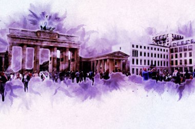 Berlin sanat eskizi çizimi eğlenceli tasarım antika retro