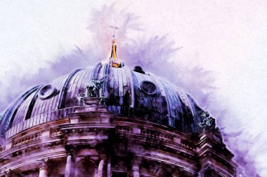 Berlin sanat eskizi çizimi eğlenceli tasarım antika retro