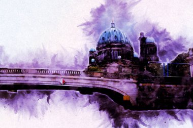 Berlin sanat eskizi çizimi eğlenceli tasarım antika retro