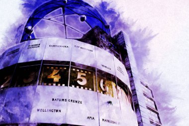 Berlin sanat eskizi çizimi eğlenceli tasarım antika retro