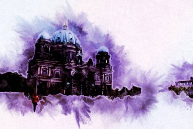 Berlin sanat eskizi çizimi eğlenceli tasarım antika retro