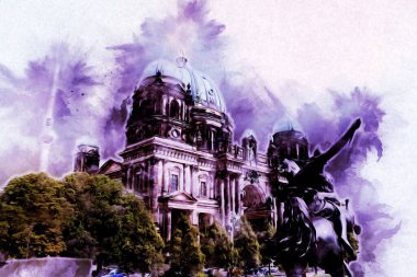 Berlin sanat eskizi çizimi eğlenceli tasarım antika retro