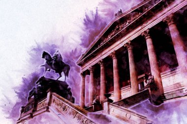 Berlin sanat eskizi çizimi eğlenceli tasarım antika retro