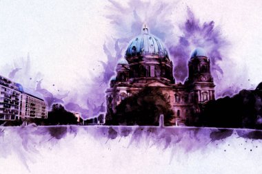 Berlin sanat eskizi çizimi eğlenceli tasarım antika retro