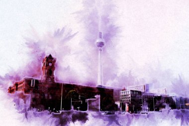Berlin sanat eskizi çizimi eğlenceli tasarım antika retro