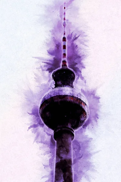 Берлінський Малюнок Ескізу Ілюстрація Веселого Дизайну Вінтажного Ретро — стокове фото