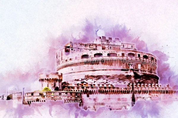 Roma İtalya sanatı eskiz çizimi eğlenceli tasarım antika retro